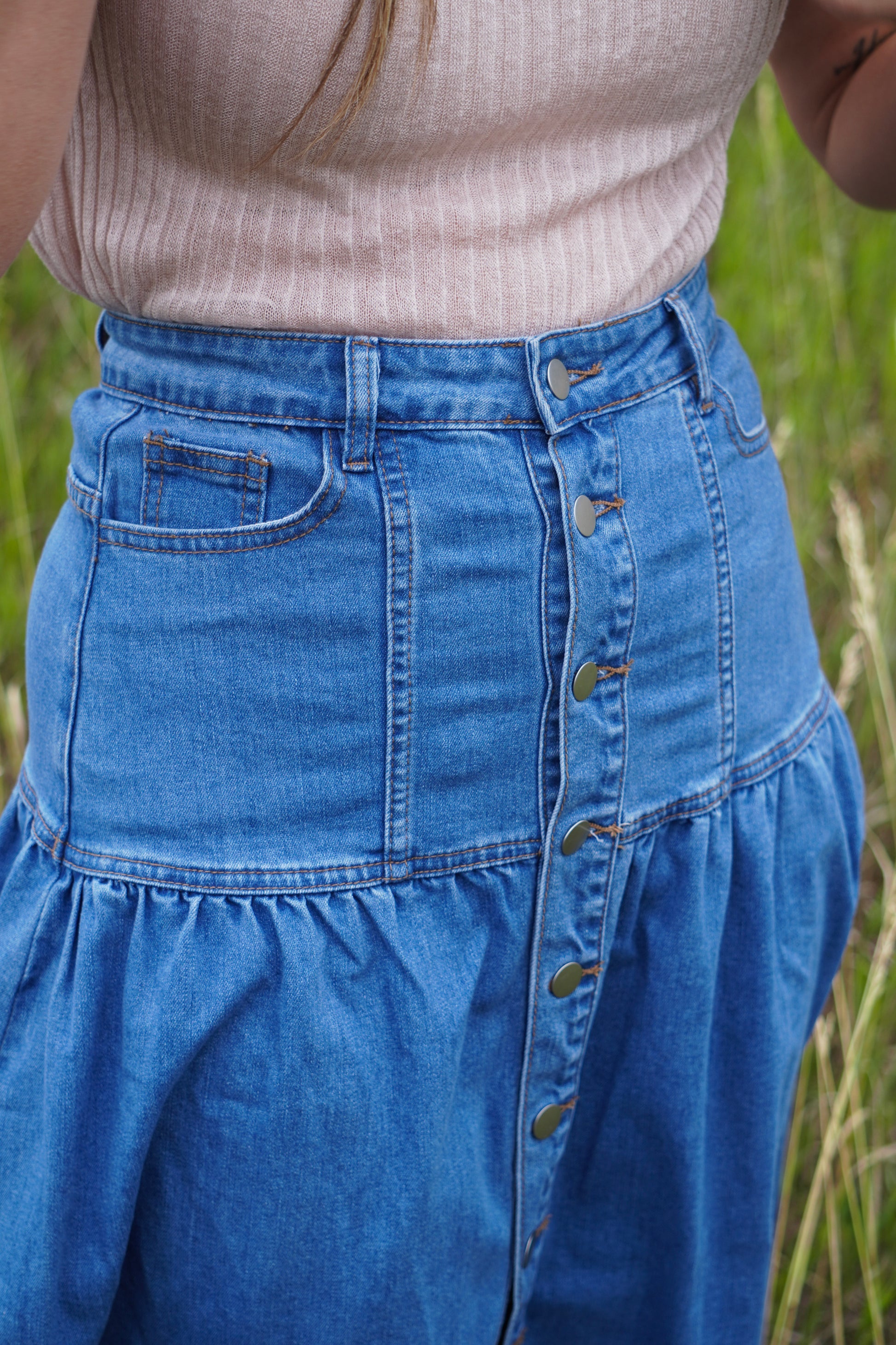 Dakota Denim Buttondown Maxi Skirt