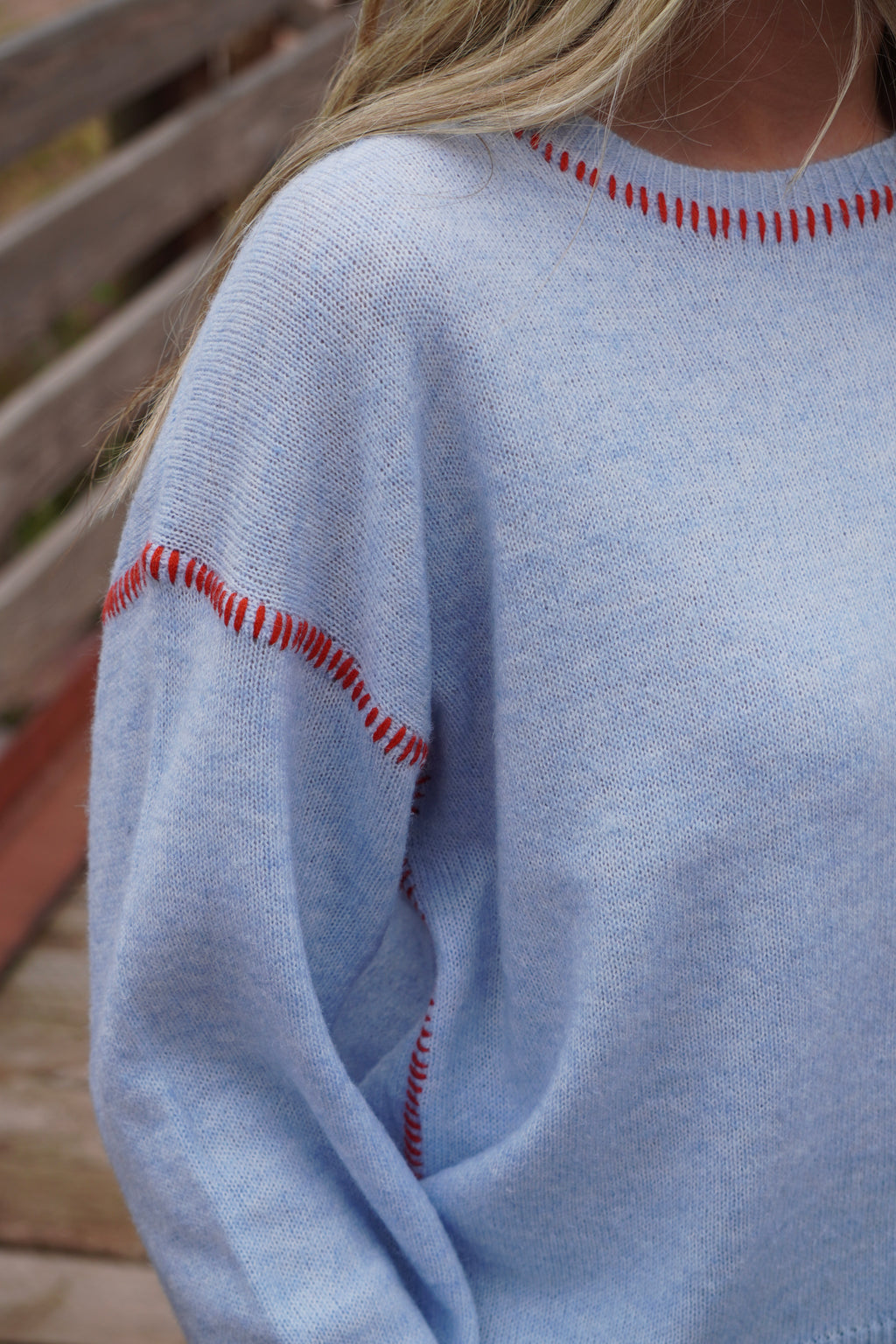 Baylor Blue Stitch Sweater