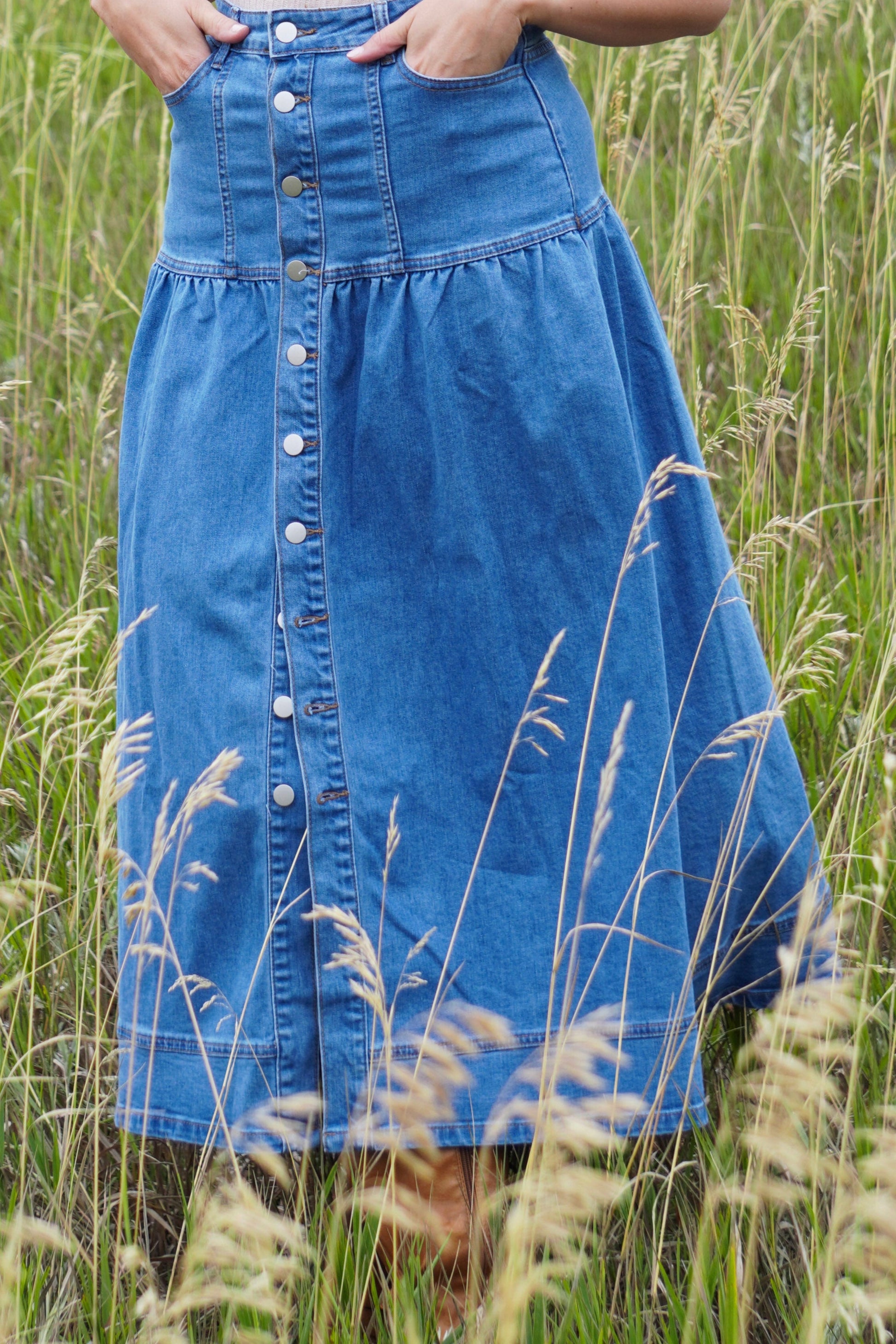 Dakota Denim Buttondown Maxi Skirt