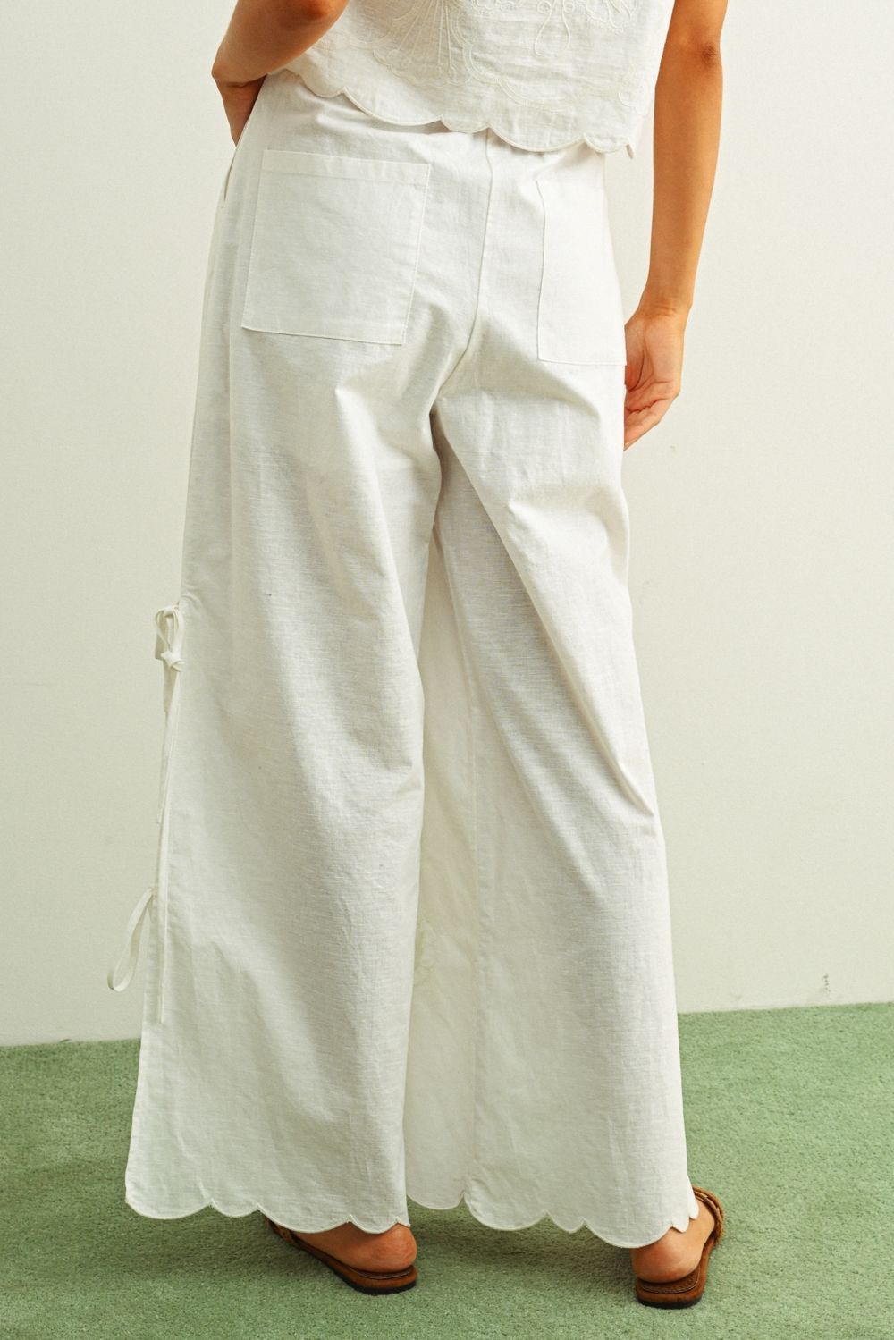 Charlie Embroidered Tie Pant