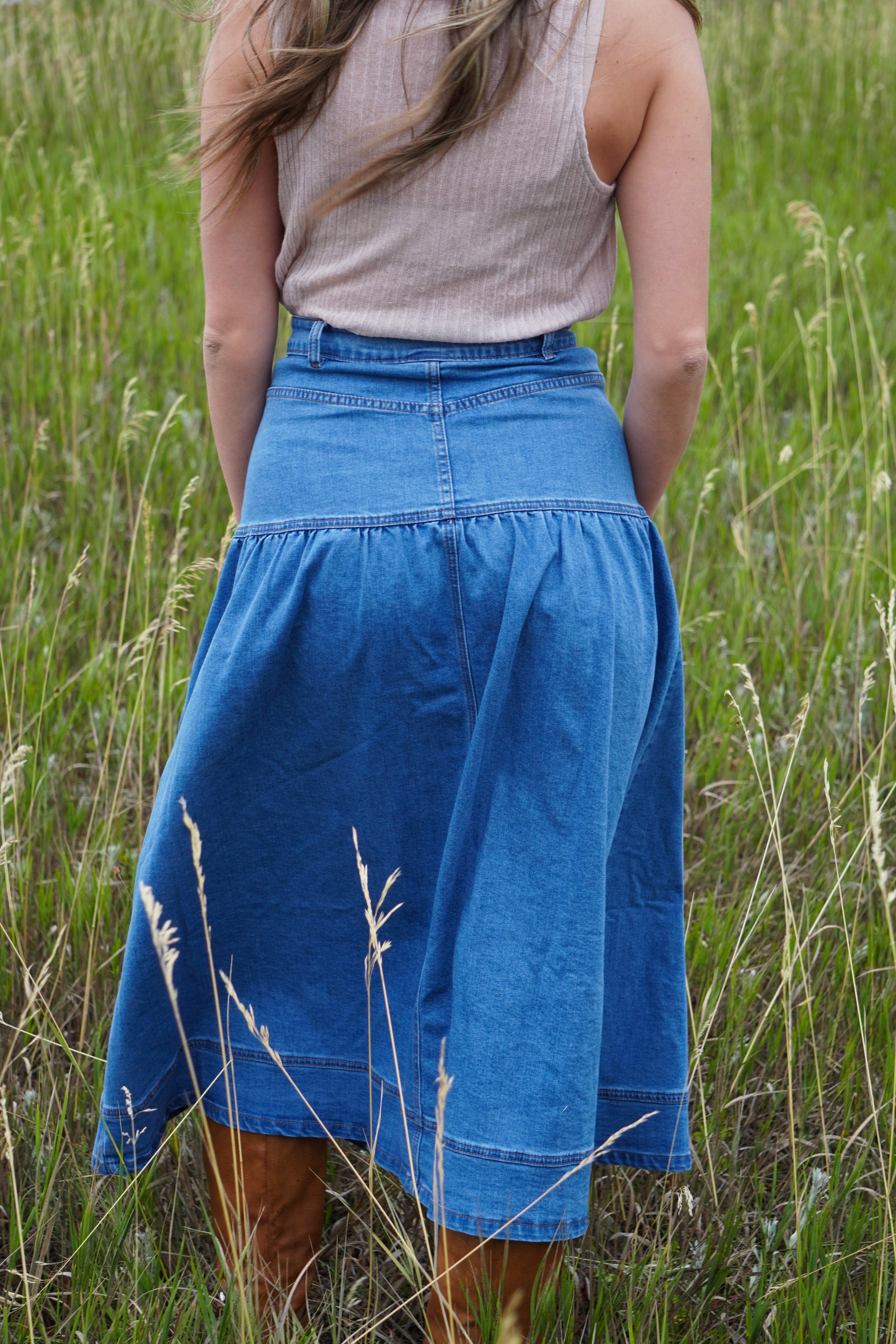 Dakota Denim Buttondown Maxi Skirt