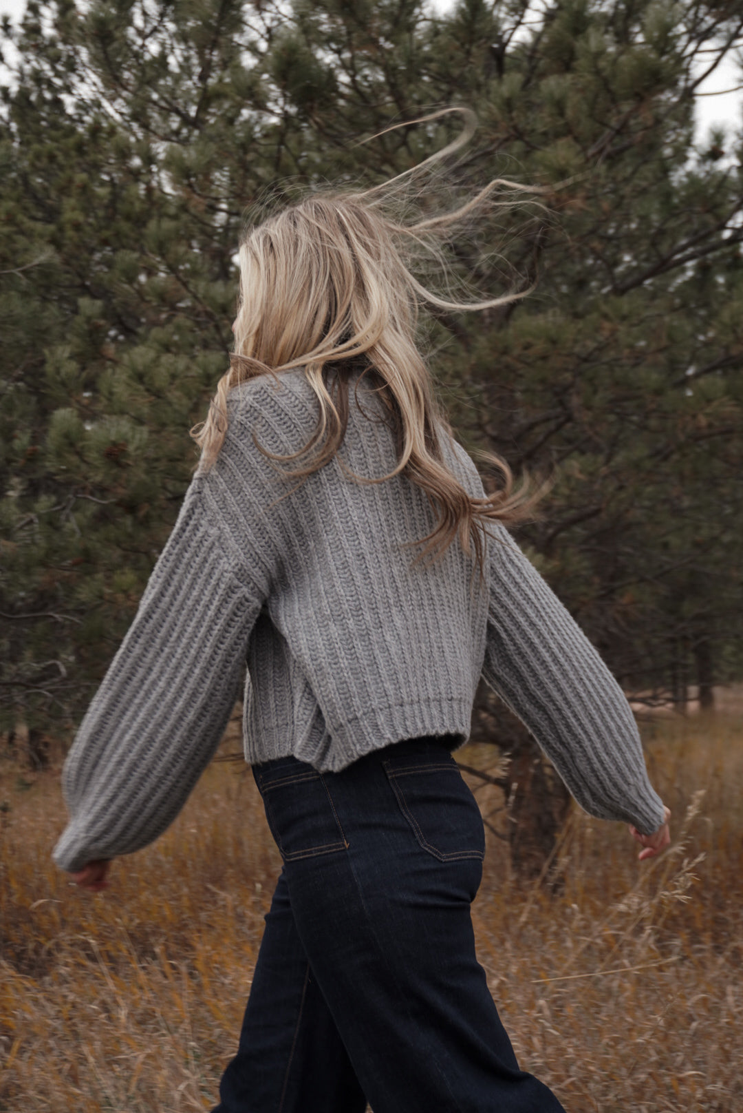 Brooke Knit Sweater In Grey