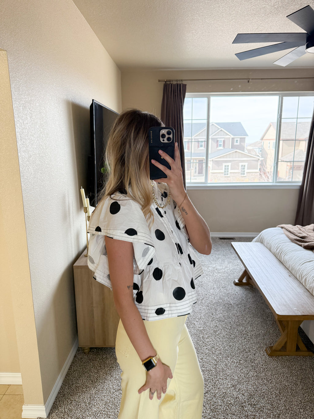 Pipper Polka Dot Print Top