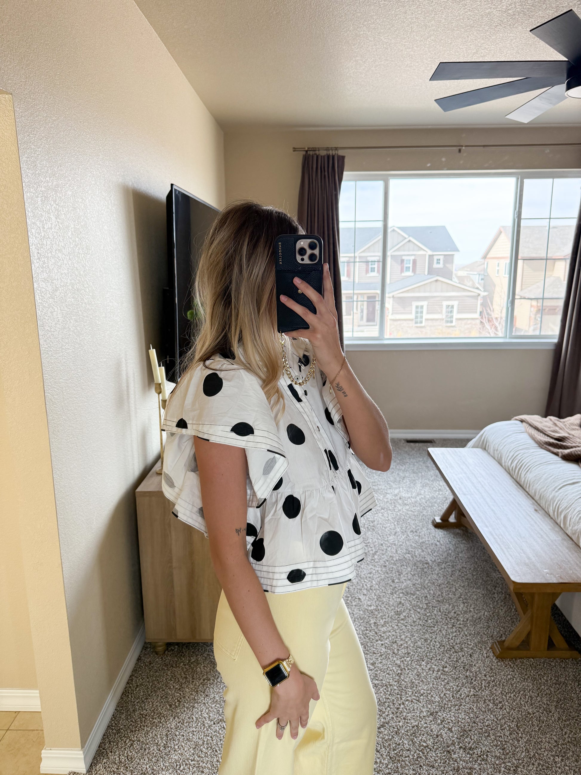 Pipper Polka Dot Print Top