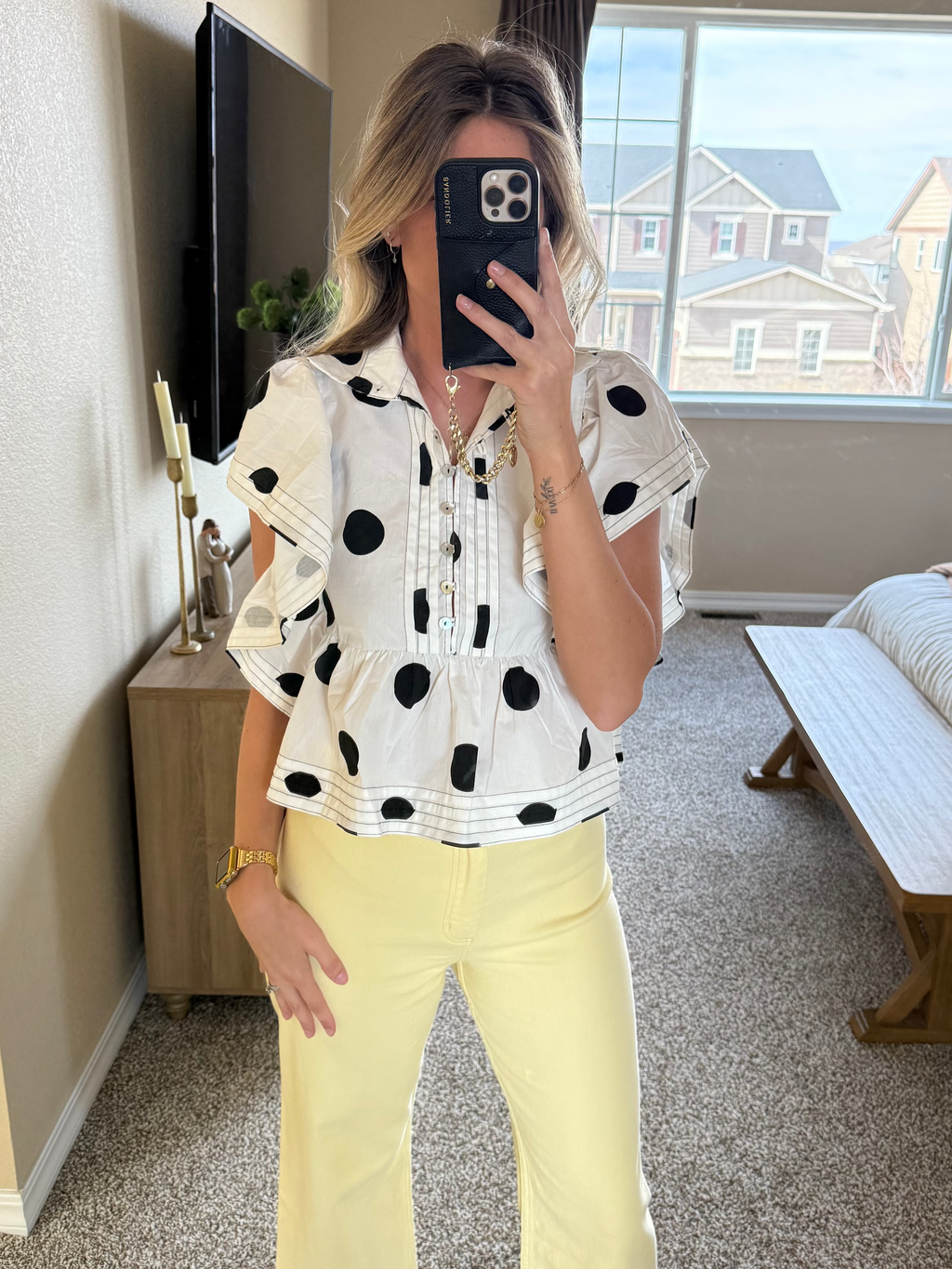 Pipper Polka Dot Print Top
