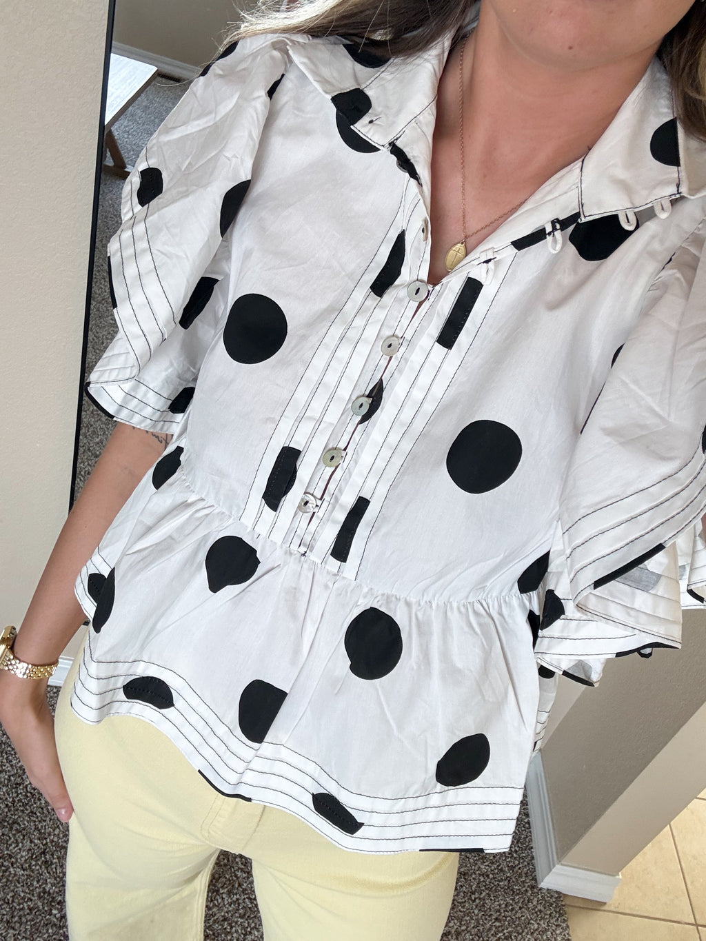 Pipper Polka Dot Print Top
