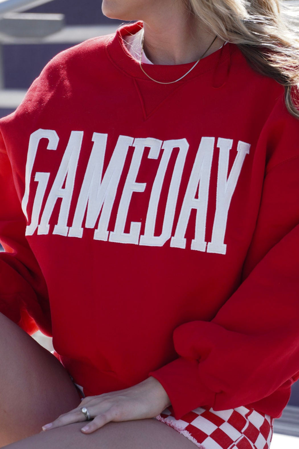 Game Day Crewneck in Red