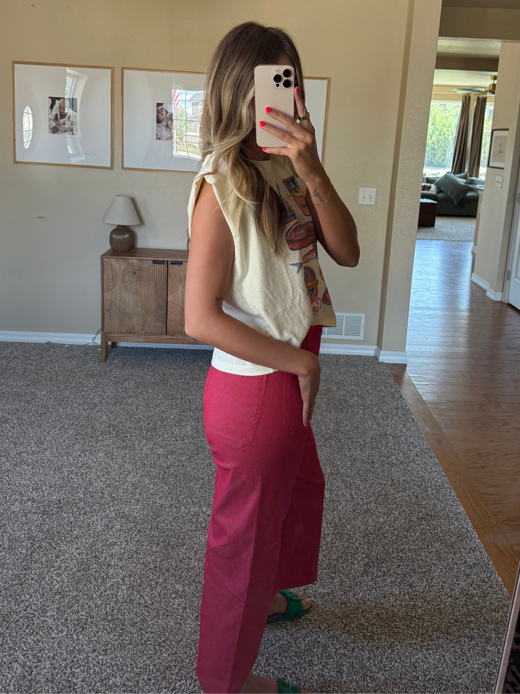 Sammi Summer Pant in Red