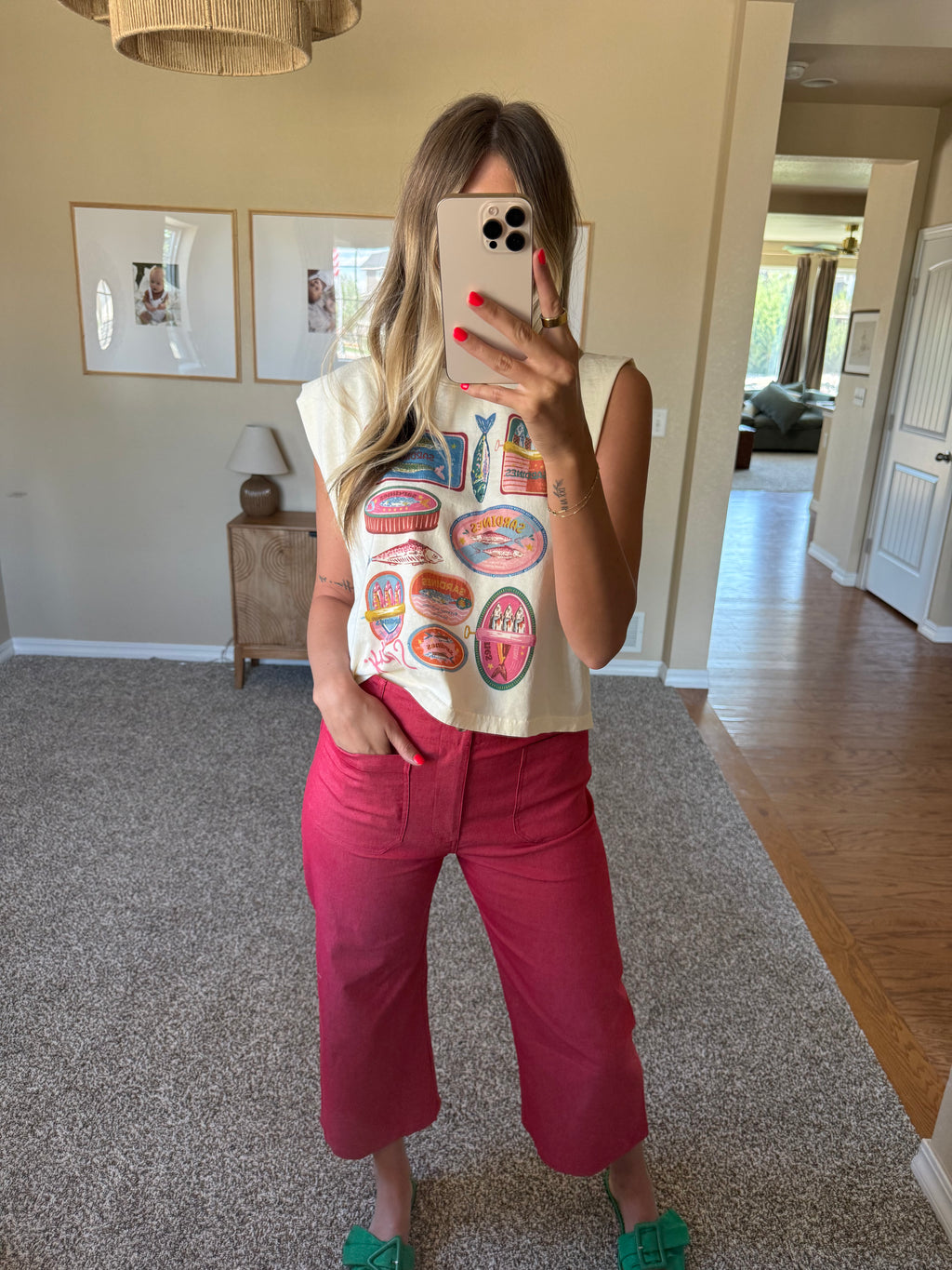 Sammi Summer Pant in Red