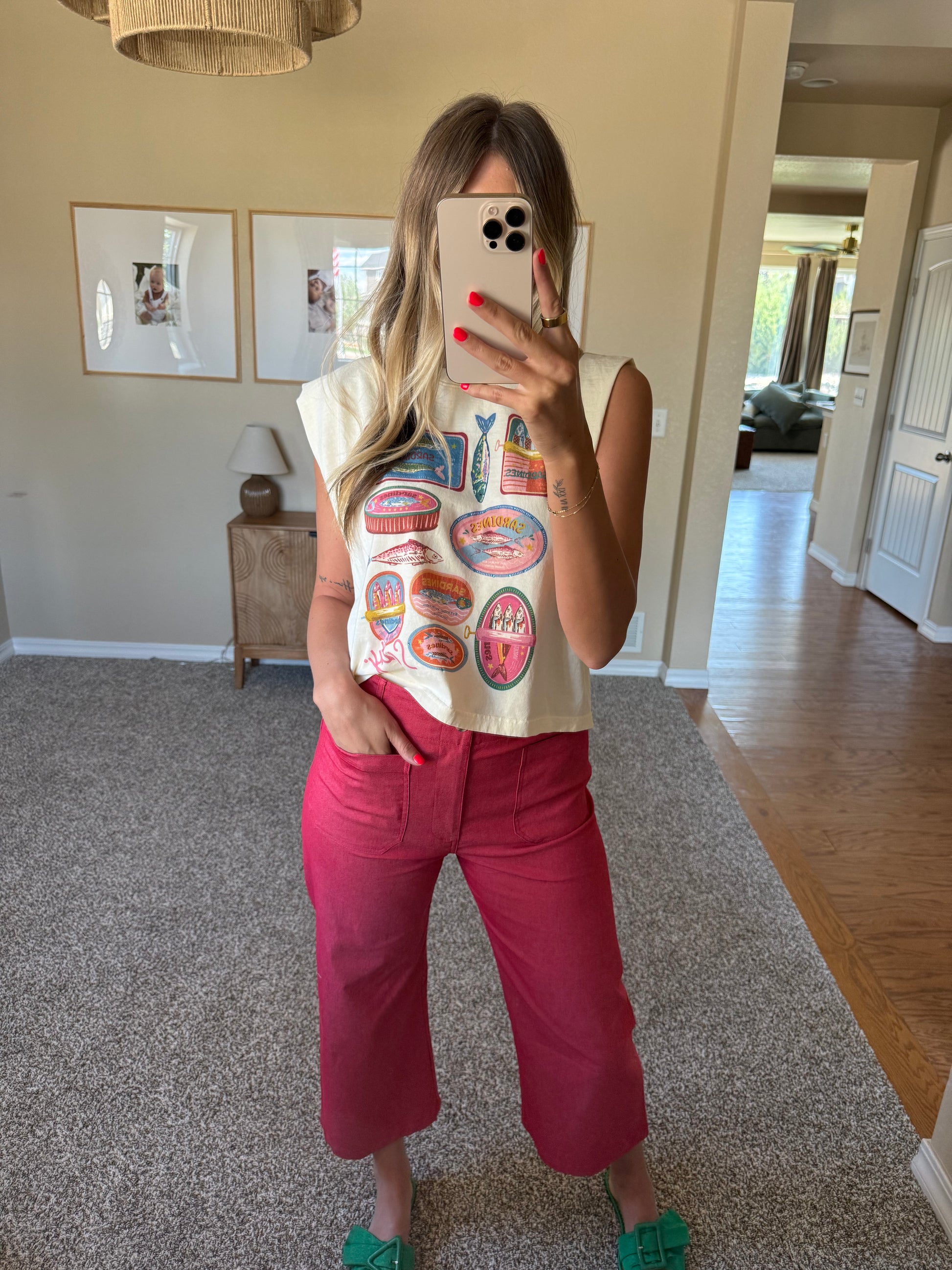 Sammi Summer Pant in Red