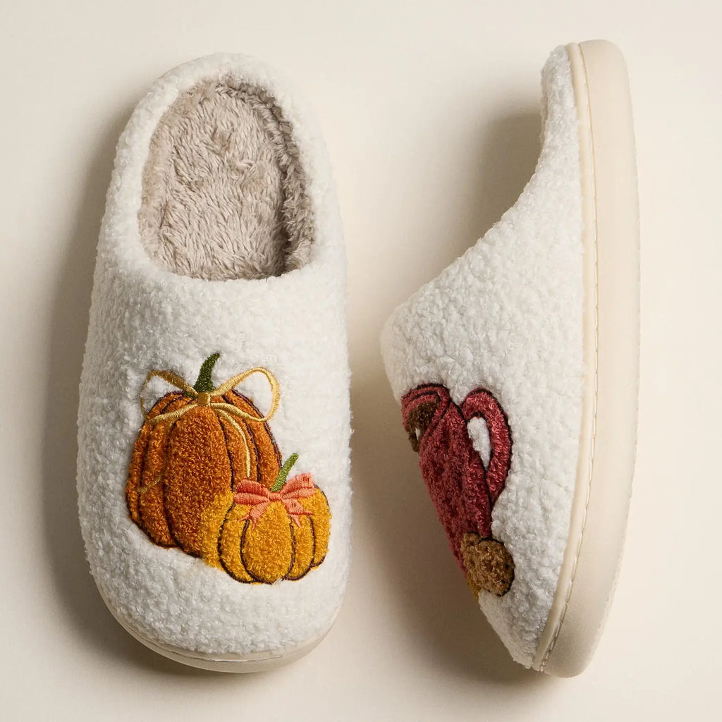 Sherpa Pumpkin & Cocoa Mug Slippers