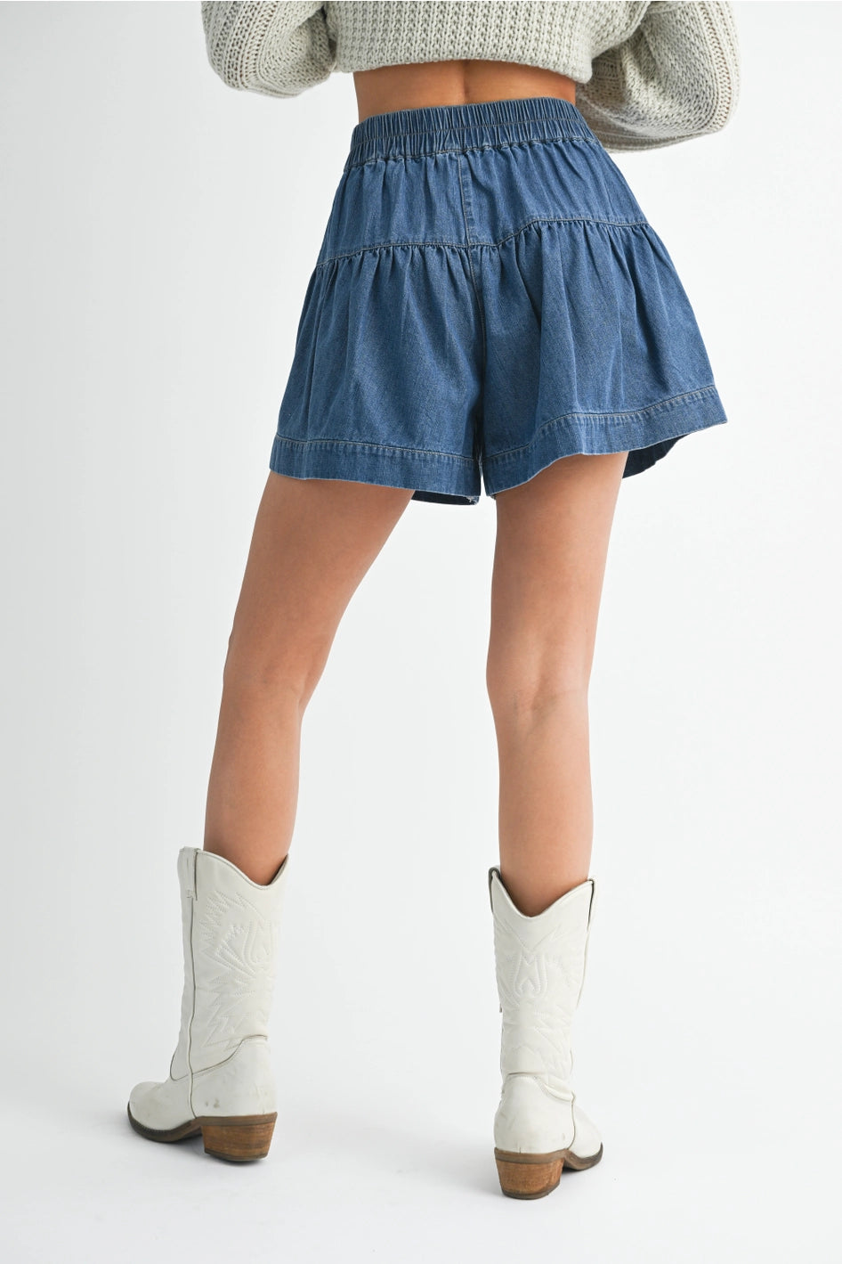 Cassie High Rise Button Shorts