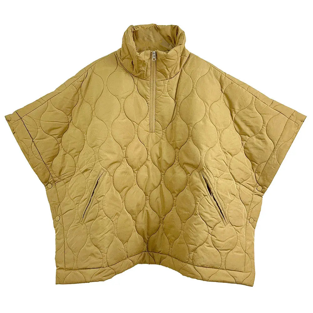 Quilted Short Sleeves Puffer Pullover