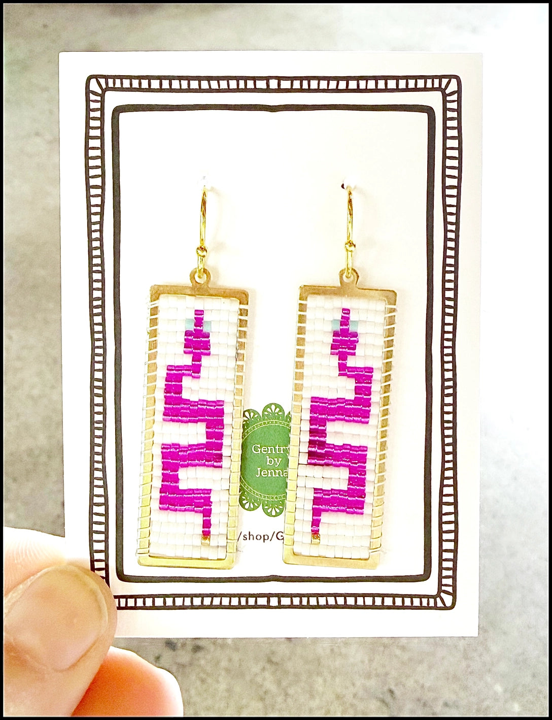 Brass Dangle Snake Earring